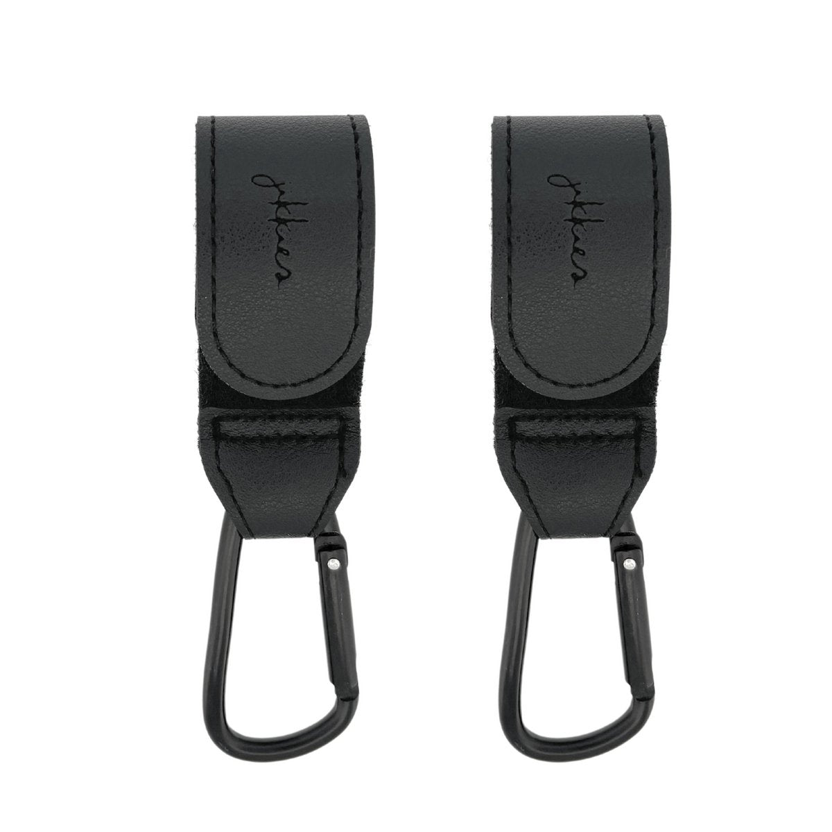 Tassenhaak - Makkelijk te bevestigen aan de kinderwagen - 2 stuks Zwart