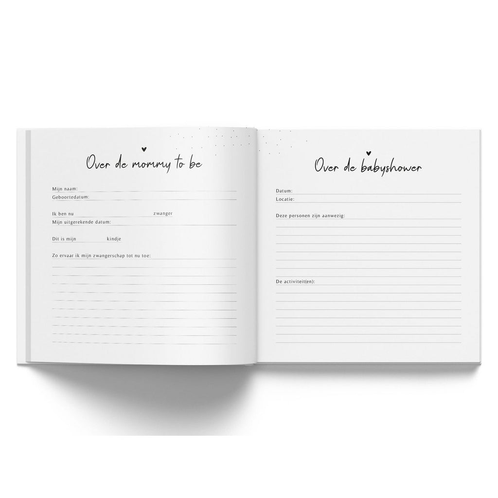 Mijn babyshower boek - Linnen Taupe