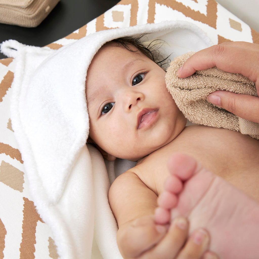 Monddoekjes badstof Offwhite/Sand/Toffee 30x30cm - 6-Pack