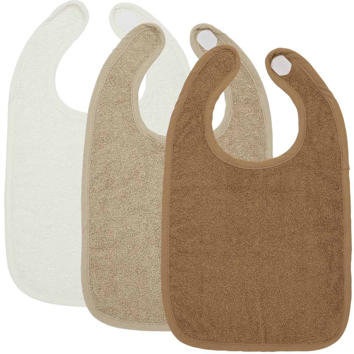 Slab klittenband Offwhite/Sand/Toffee 26x31cm - 3-Pack