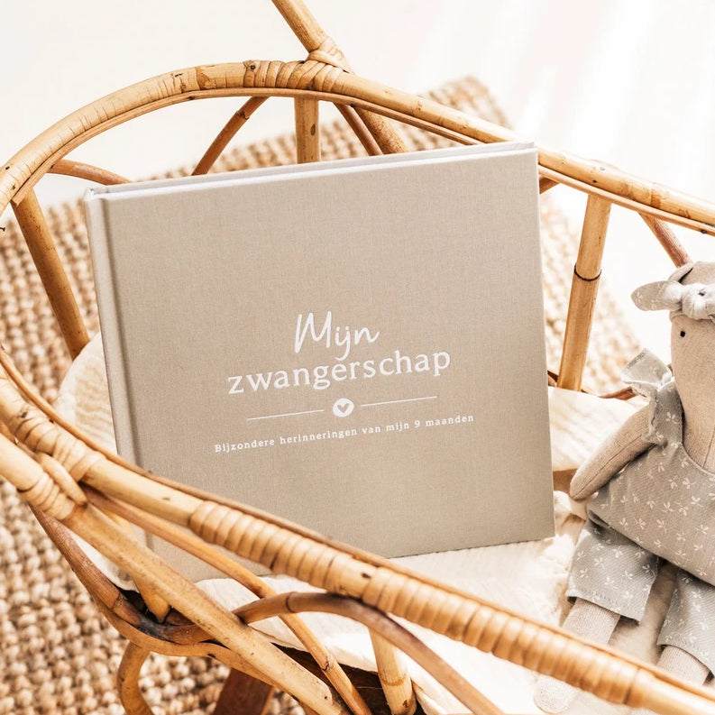 Mijn zwangerschapsdagboek - Linnen Taupe